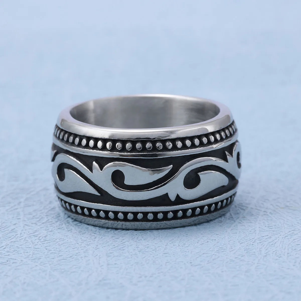 Retro Totem Stainless Steel Plating Men'S Rings