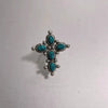 Retro Turquoise Alloy Geometry Ring With Electroplated Light Luxury Style For Women Wedding Engagement Couple Jewelry