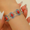 Retro Turquoise Bracelet Zinc Alloy Electroplated For Women And Unisex