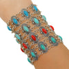 Retro Turquoise Bracelet Zinc Alloy Electroplated For Women And Unisex