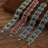 Retro Turquoise Bracelet Zinc Alloy Electroplated For Women And Unisex