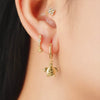 Retro Turtle Animal Ear Buckle Earrings For Women With Silver Needle And Copper Electroplated Fashion Jewelry