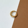 304 Stainless Steel 18K Gold Plated Retro Plating Twist Rings