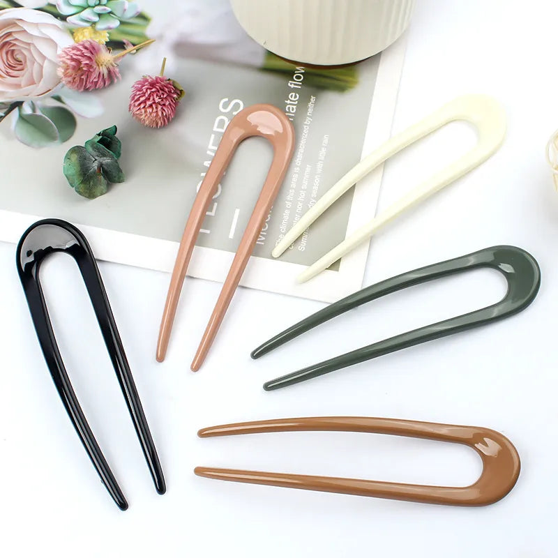 Retro U Shape Pc Hair Clip 1 Piece