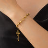 Retro Vintage Style Punk Cross 201 Stainless Steel Bracelets In Bulk