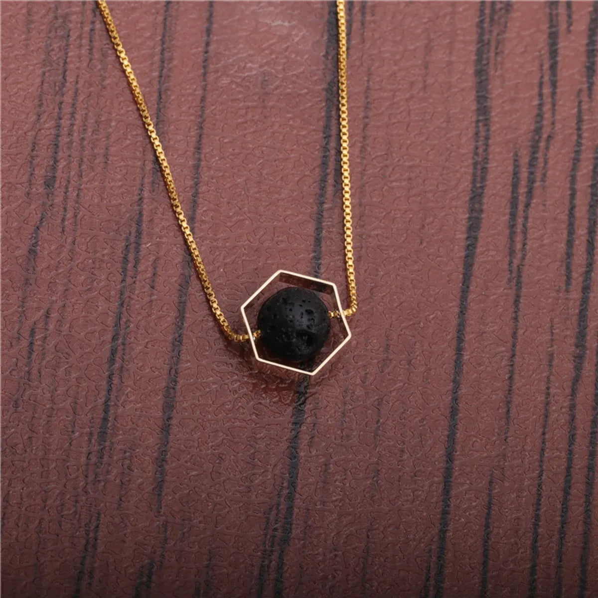 Retro Volcanic Stone Necklace