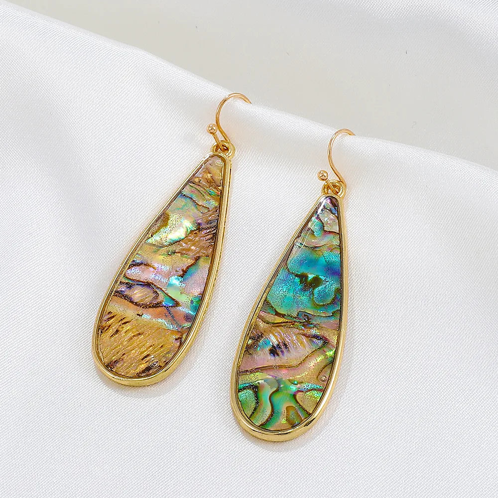 Retro Water Droplets Glass Women'S Dangling Earrings 1 Pair