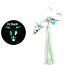 Retro Western Style Luminous Metal Pendant Keychain With Turquoise And Sunflower Pattern