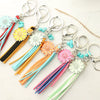 Retro Western Style Luminous Metal Pendant Keychain With Turquoise And Sunflower Pattern