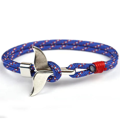 Retro Whale Alloy Rope Wholesale Bracelets