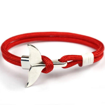 Retro Whale Alloy Rope Wholesale Bracelets