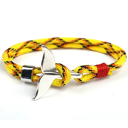 Retro Whale Alloy Rope Wholesale Bracelets