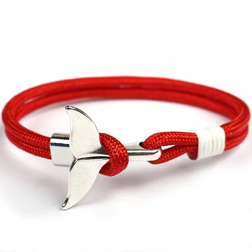 Retro Whale Alloy Rope Wholesale Bracelets