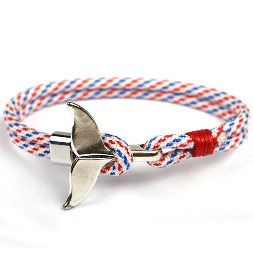 Retro Whale Alloy Rope Wholesale Bracelets