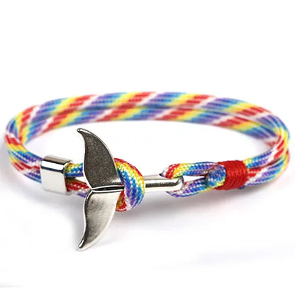 Retro Whale Alloy Rope Wholesale Bracelets