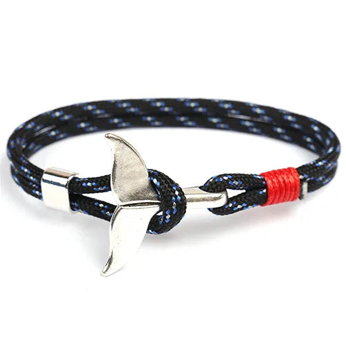 Retro Whale Alloy Rope Wholesale Bracelets