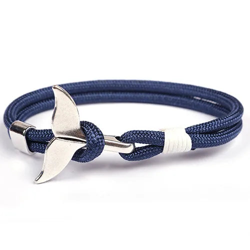 Retro Whale Alloy Rope Wholesale Bracelets