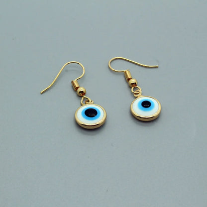 Retro White Blue Devil's Eyes Ear Hooks Wholesale Gooddiy