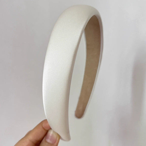 Retro Wide Brim Sponge Hairband Cloth And Sponge Headband Simple All Match Hair Accessory For Washing Face