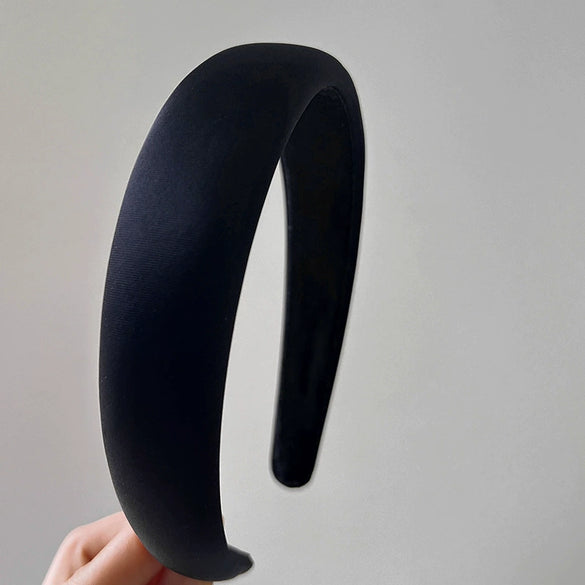Retro Wide Brim Sponge Hairband Cloth And Sponge Headband Simple All Match Hair Accessory For Washing Face