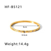 Retro Wide Edge Irregular Titanium Steel Bracelet Inlaid With Zircon Furnace Vacuum Plated 18K Real Gold For Women Ins Style
