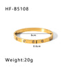 Retro Wide Edge Irregular Titanium Steel Bracelet Inlaid With Zircon Furnace Vacuum Plated 18K Real Gold For Women Ins Style