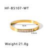 Retro Wide Edge Irregular Titanium Steel Bracelet Inlaid With Zircon Furnace Vacuum Plated 18K Real Gold For Women Ins Style