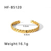 Retro Wide Edge Irregular Titanium Steel Bracelet Inlaid With Zircon Furnace Vacuum Plated 18K Real Gold For Women Ins Style