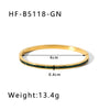 Retro Wide Edge Irregular Titanium Steel Bracelet Inlaid With Zircon Furnace Vacuum Plated 18K Real Gold For Women Ins Style