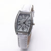Retro Wine Barrel Rhinestone Quartz Watch With Bamboo Pattern Alloy Belt For Women