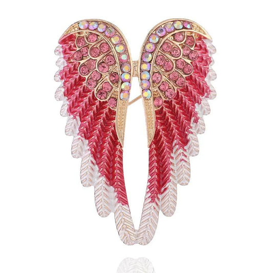 Retro Wings Alloy Inlay Artificial Gemstones Unisex Brooches