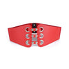 Retro Women's Wide Waist Elastic Belt In Imitation Leather With Hollow Rivet Decorations