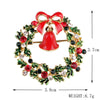 Rhinestone Bow Wreath Brooch Pin Alloy Jewelry Accessory With Dripping Oil Finish And Inlaid Artificial Gemstones