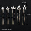 Rhinestone Chain Hair Pins Set Fashion Inlay Hair Accessories For Women Daily Wear