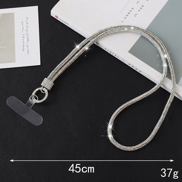 Rhinestone Crossbody Bag Keychain Mobile Phone Pendant Mobile Phone Lanyard Light Luxury Semimanual