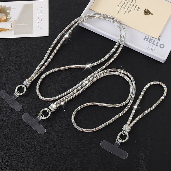 Rhinestone Crossbody Bag Keychain Mobile Phone Pendant Mobile Phone Lanyard Light Luxury Semimanual