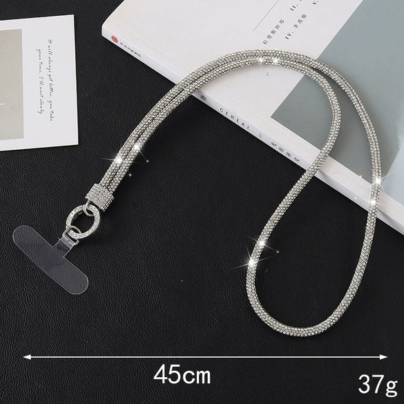 Rhinestone Crossbody Bag Keychain Mobile Phone Pendant Mobile Phone Lanyard Light Luxury Semimanual