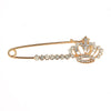 Rhinestone Electroplated Crown Brooch Accessories For Women And Unisex