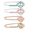Rhinestone Electroplated Crown Brooch Accessories For Women And Unisex