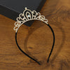 Rhinestone Hair Band Jewelry Elegant Bridal Crown Headwear Electroplated For Women