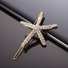 Rhinestone Starfish Hair Clips For Women Fashionable Side Bangs Pins Sparkling Animal Hair Accessories