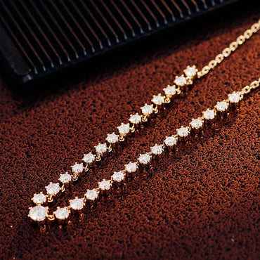 Ridos D Temperament Light Luxury 14K Personality Multi-Type Diamond Necklace Clavicle Chain Retail/Wholesale