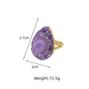 Ring Artificial Crystal Geometric Minimalist Electroplating Jewelry Accessories