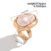 Ring Bracelet Imitation Pearl Geometric Baroque Electroplating