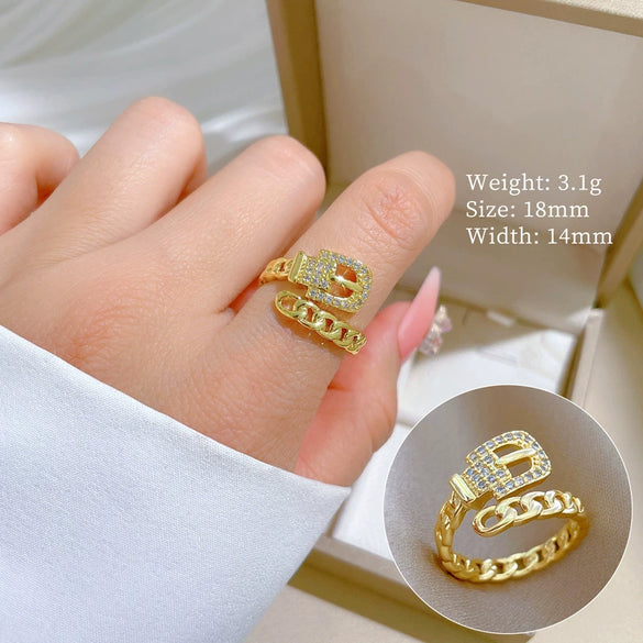 Ring Brass Cartoon Crown Style Electroplated