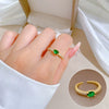 Ring Brass Geometric Crown Cartoon Style Real Gold Electroplated