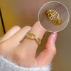 Ring Brass Geometric Crown Cartoon Style Real Gold Electroplated