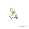 Ring Brass Geometric Crown Cartoon Style Real Gold Electroplated