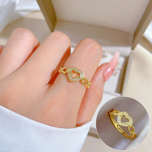 Ring Brass Geometric Crown Cartoon Style Real Gold Electroplated