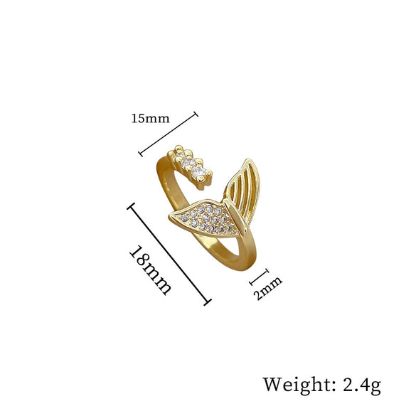 Ring Brass Geometric Crown Cartoon Style Real Gold Electroplated
